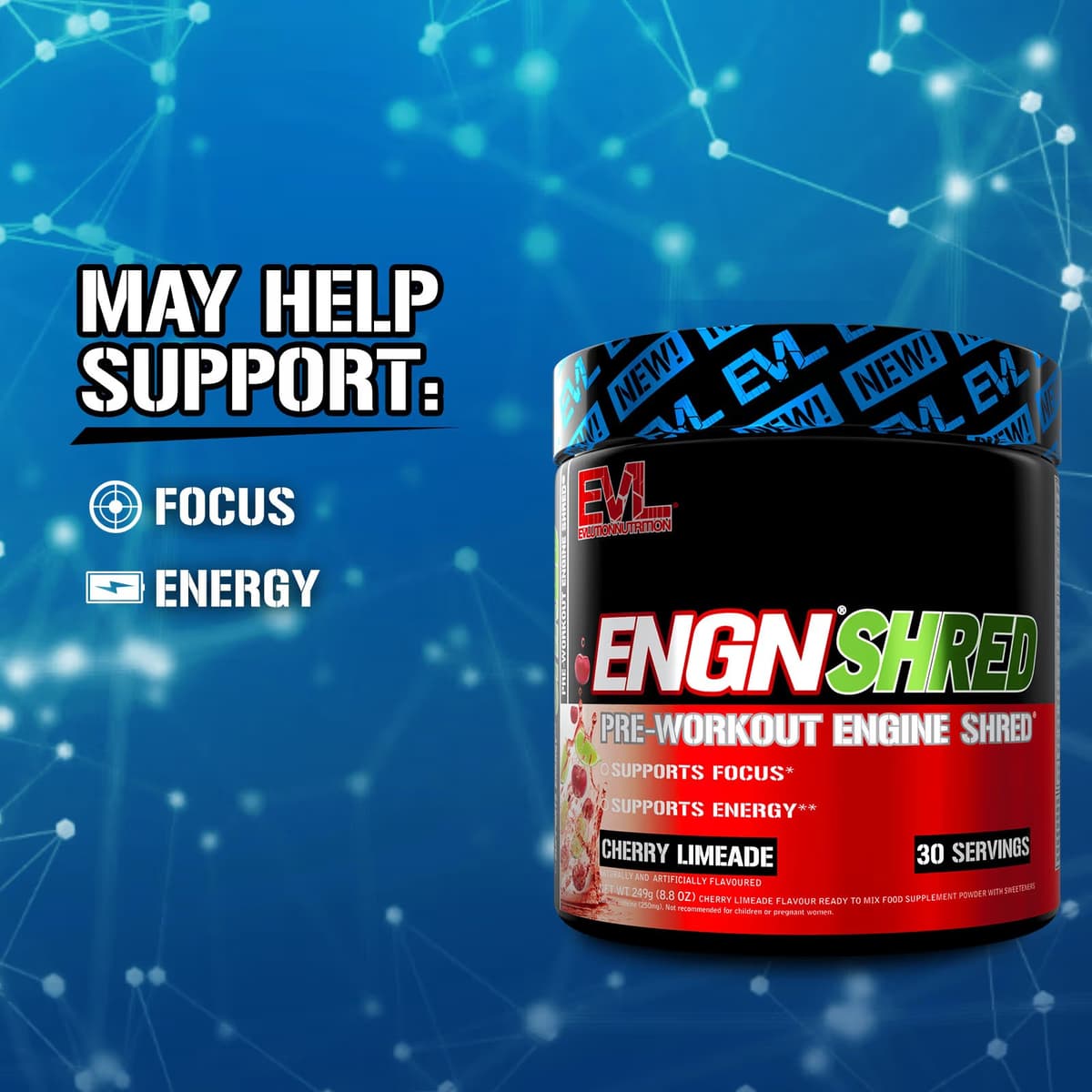 EVLution Nutrition - ENGN Shred - Cherry Limeade - 8.1 oz