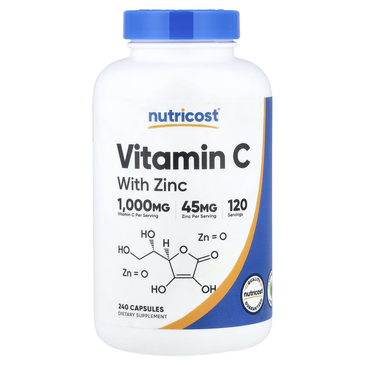 Nutricost - Vitamin C With Zinc - 240 Caps