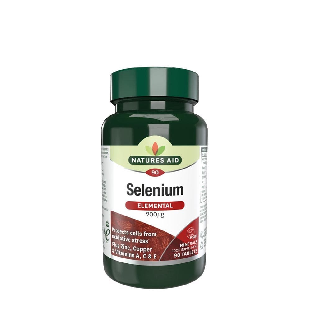 Natures Aid - Selenium Elemental - 90 Tabs – Nature's Aid förpackning
