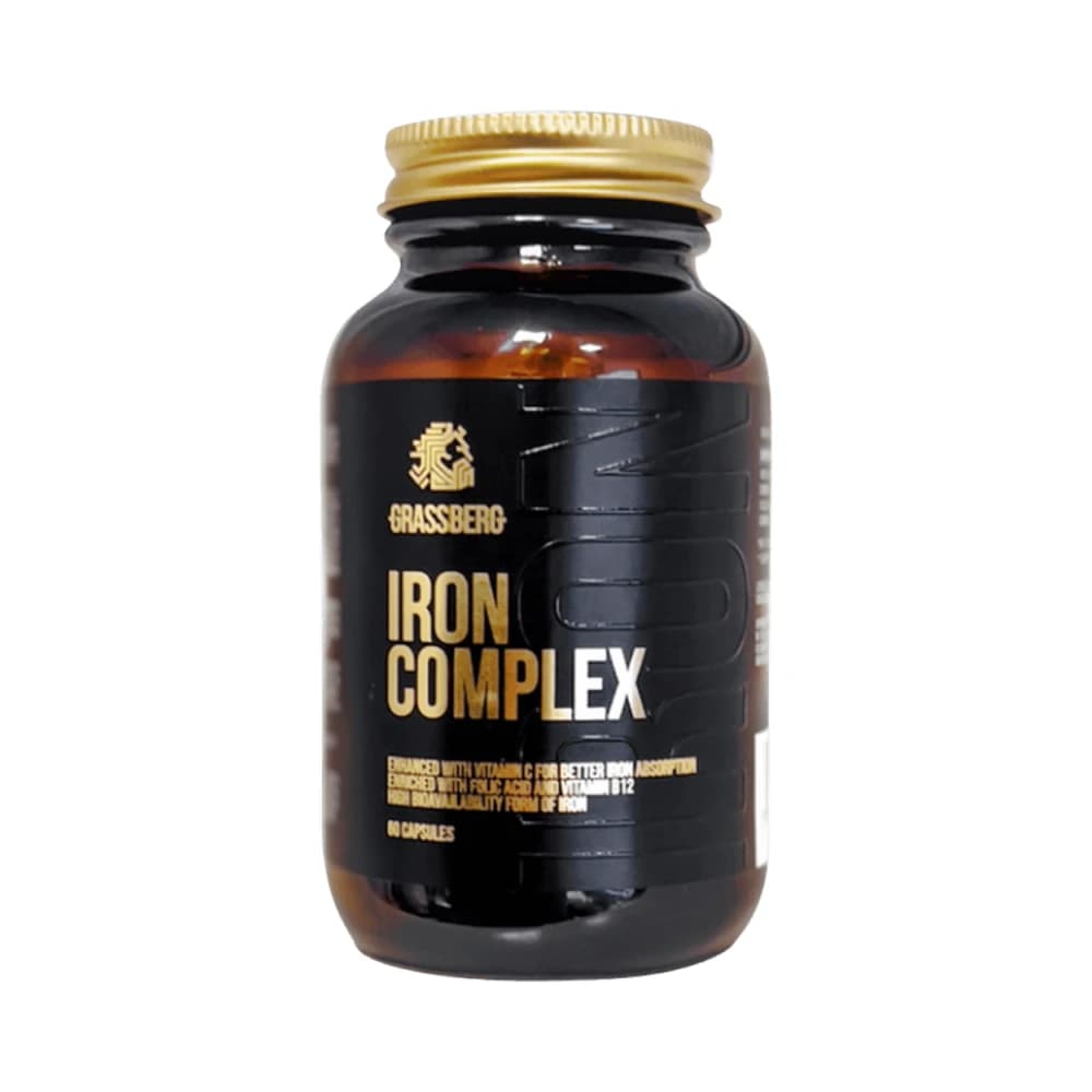 Grassberg - Iron Complex - Unflavoured - 60 capsules – Grassberg förpackning