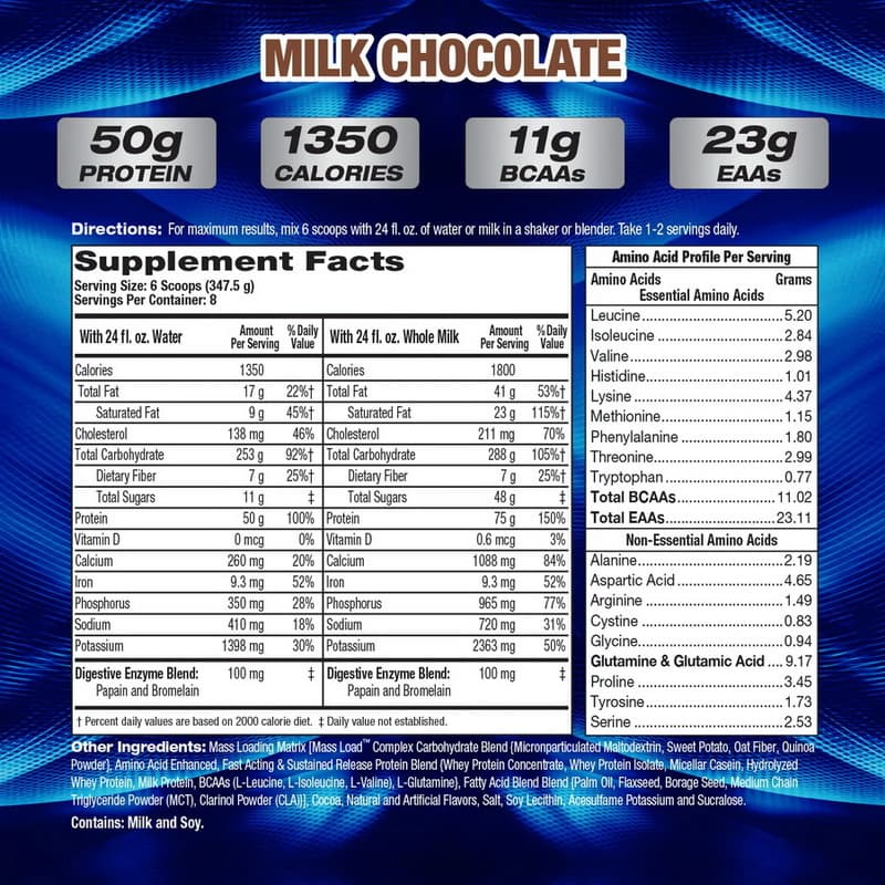MHP - Up Your Mass XXXL Milk Chocolate - 30 Days - 2.18kg