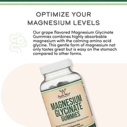 Double Wood Supplements - Magnesium Glycinate Gummies - 60 Gummies