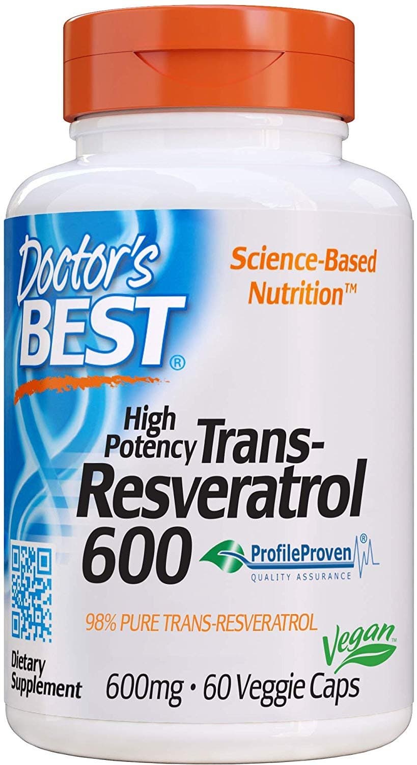 Doctor's Best - Trans-Resveratrol 600 - 60 Vcaps – Doctor's Best förpackning
