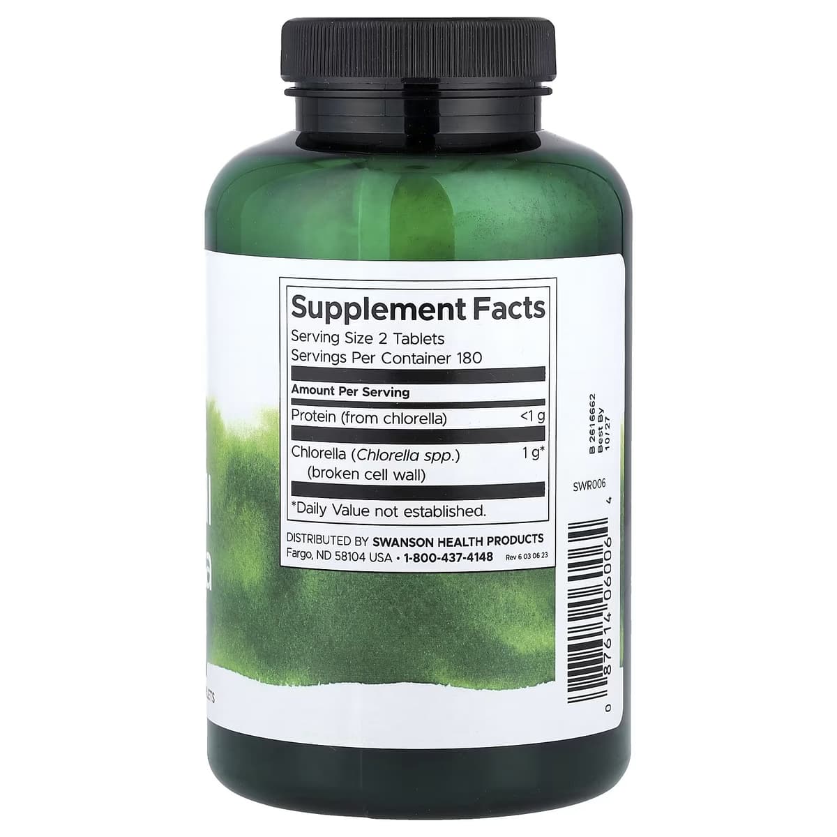 Swanson - Broken Cell Wall Chlorella - 360 Tabs