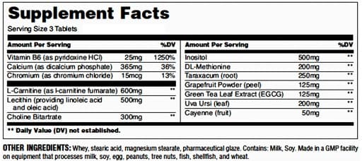 Universal - Cayenne, grapefrugt og vitamin B6 - 3, 144 tabletter
