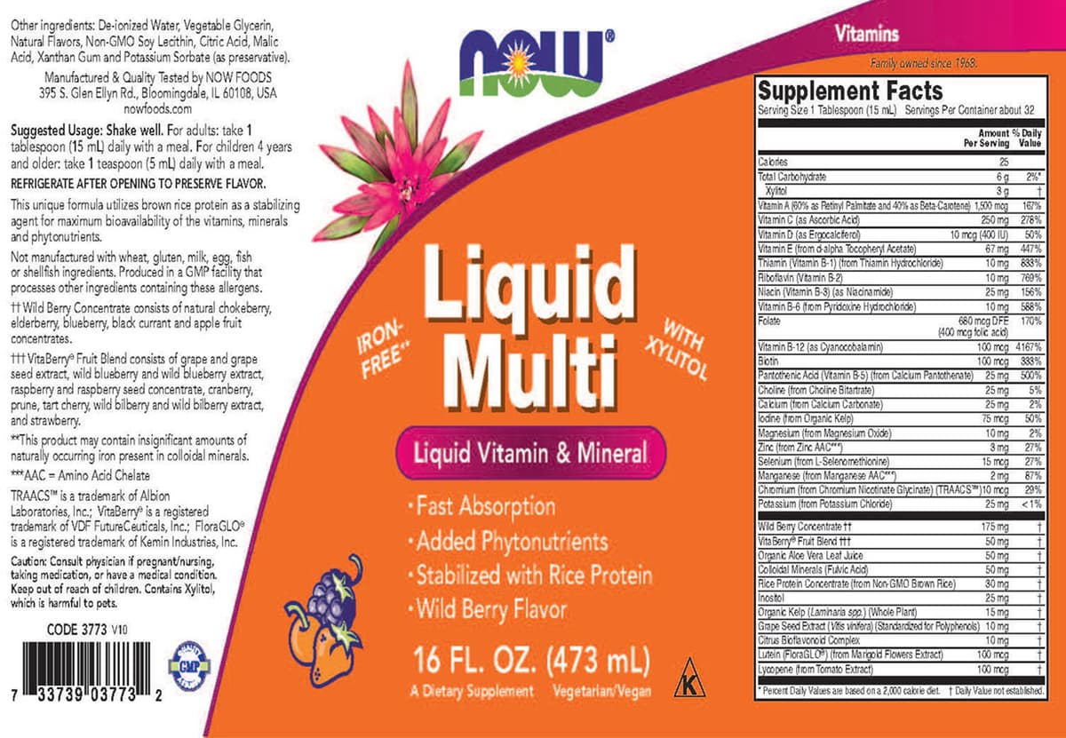 NOW Foods - Liquid Multi - Wild Berry, 473ml