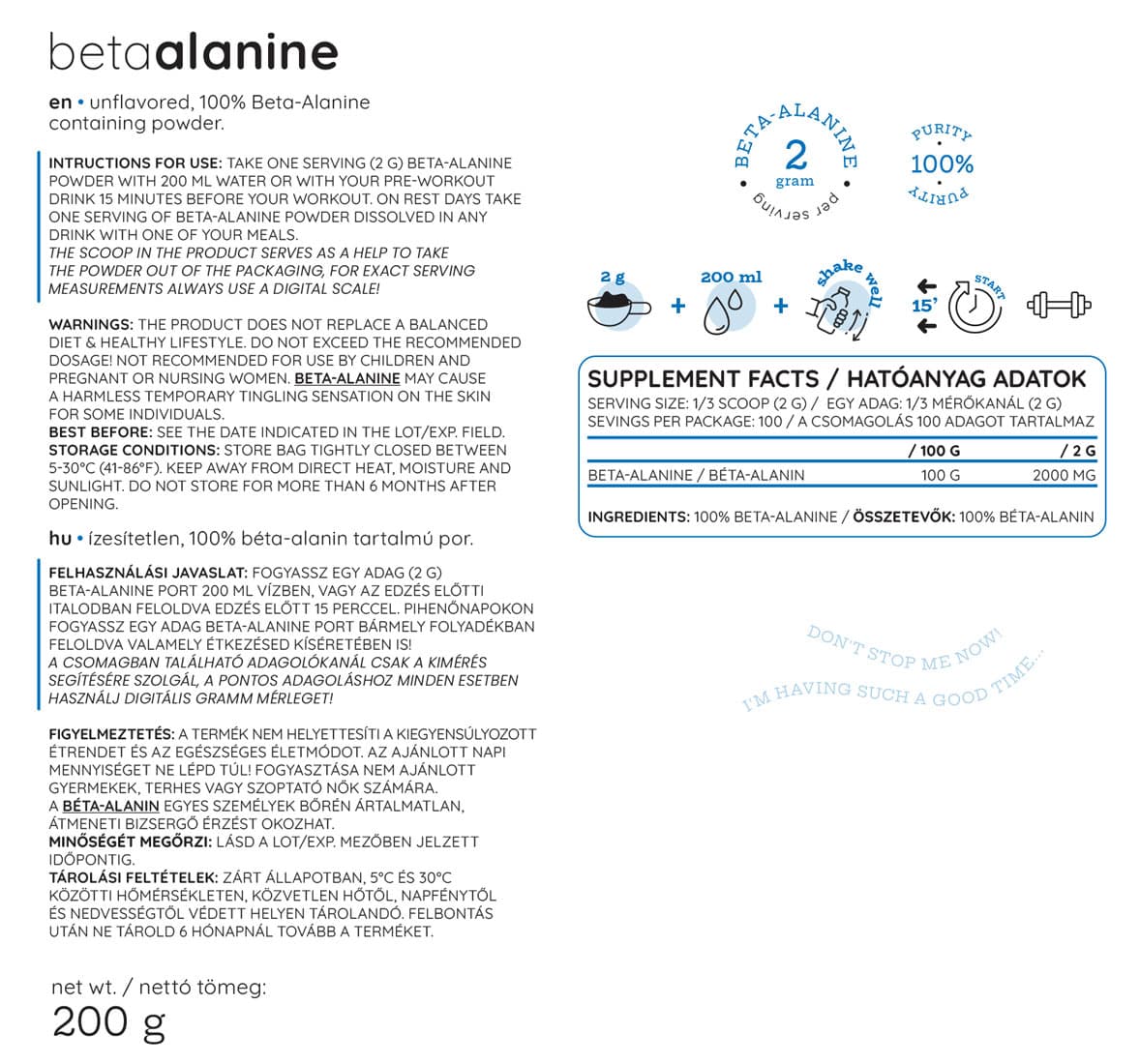 Nutriversum - Beta Alanina - 200g