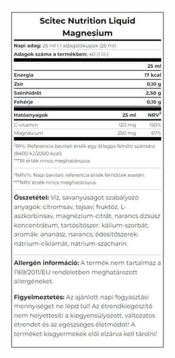 Scitec - Liquid Magnesium (Orange Pineapple - 1000ml)