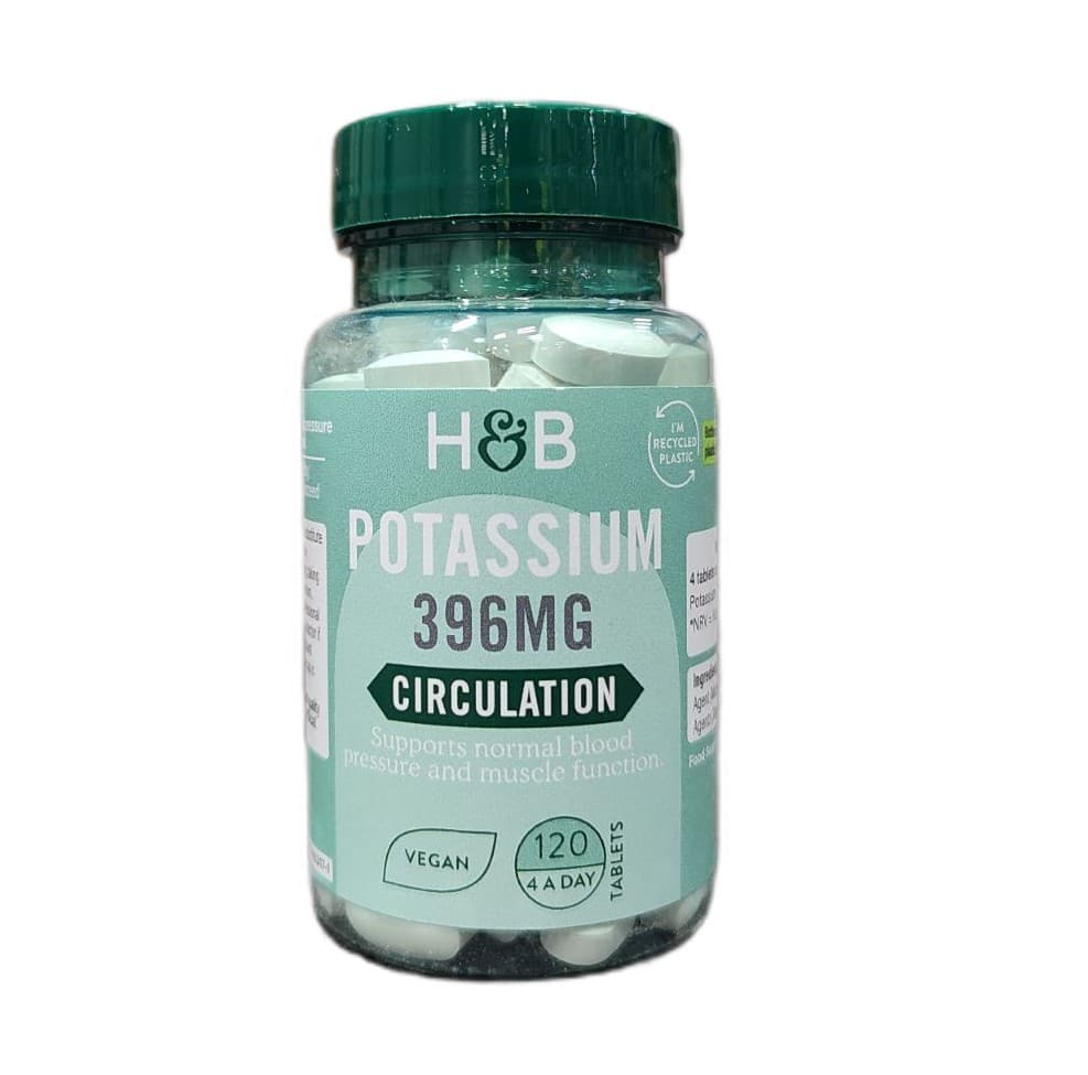 Holland & Barrett - Potassium Circulation - 120 Tablets – Holland & Barrett förpackning