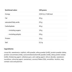 Allnutrition - Fitking Delicious Chocolate - White Chocolate Coconut - 100g