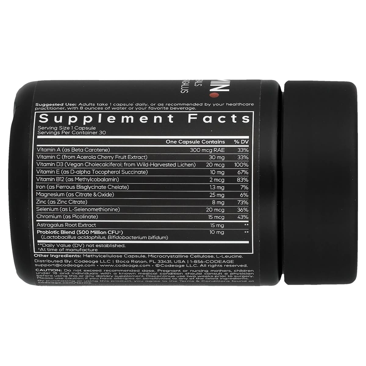 Codeage - Men's Multivitamin - 30 Vegetable Capsules
