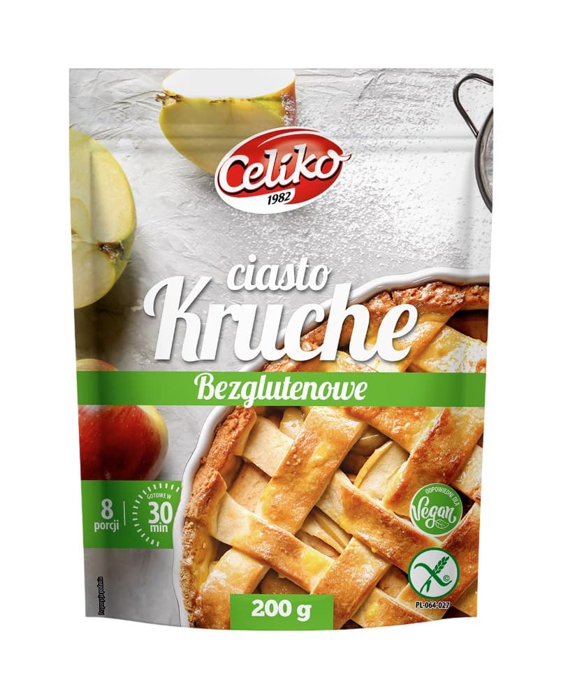 Celiko - Gluten-Free Shortbread Cake Mix 200g – Celiko förpackning