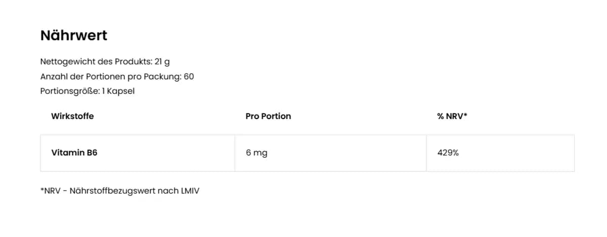 OstroVit - Vitamin B6 P-5-P - 60 kapslar
