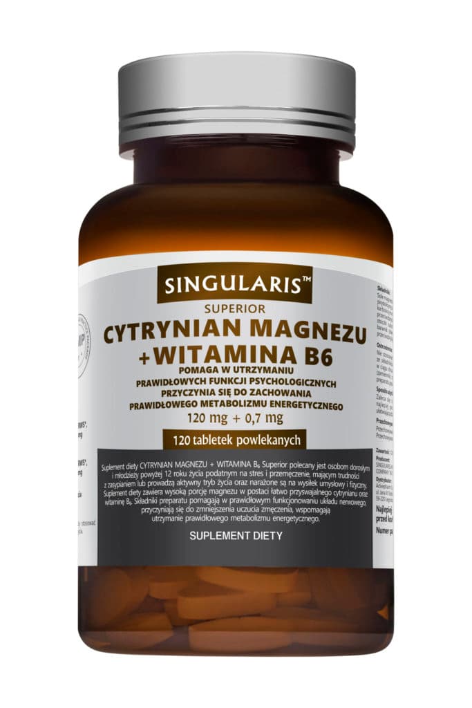 Singularis - Magnesium Citrate + Vitamin B6 - 120 tablets – Singularis förpackning