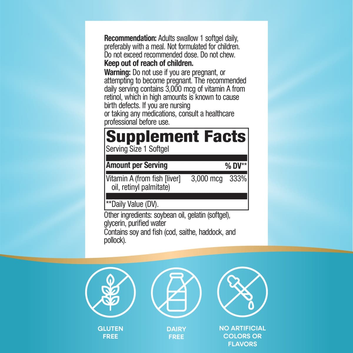 Nature's Way - Vitamin A - 100 Sgels
