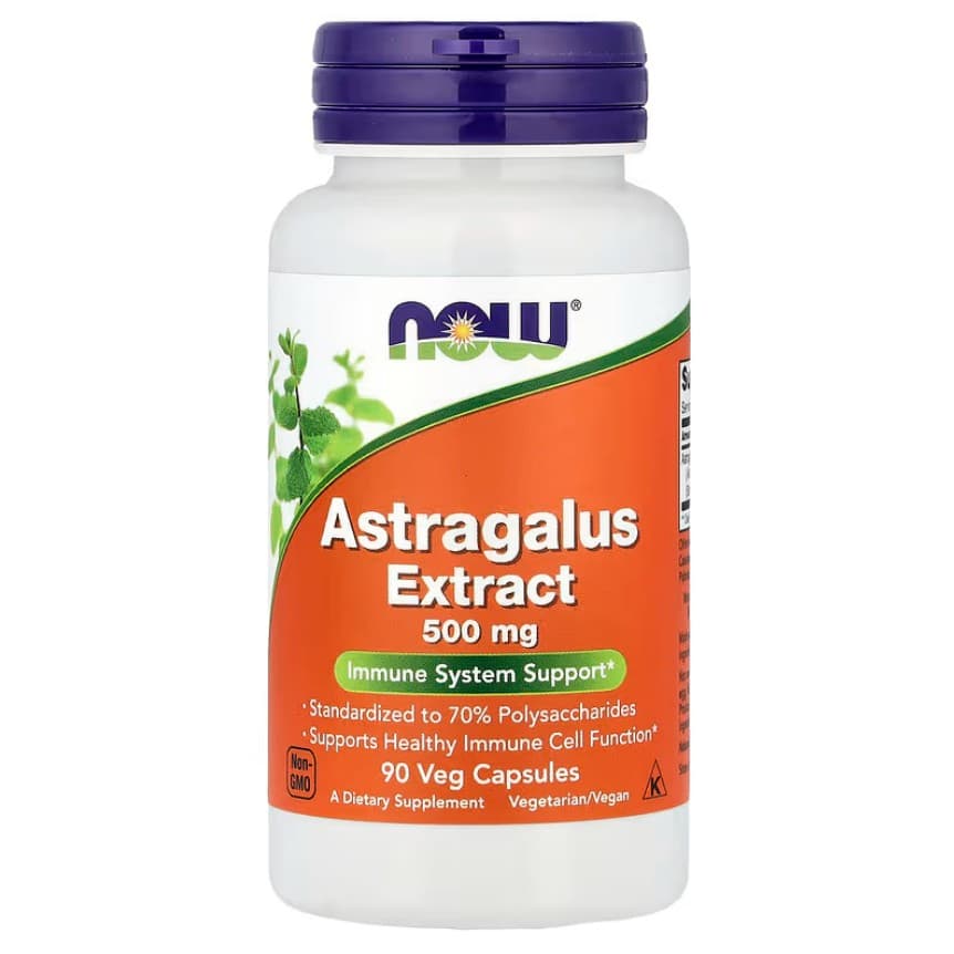NOW Foods - Astragalus-ekstrakt - 90 Vcaps – NOW Foods emballage