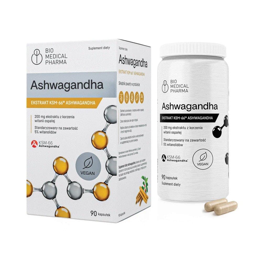 Bio Medical Pharma - Ashwagandha KSM-66 - 90 Caps – Bio Medical Pharma förpackning