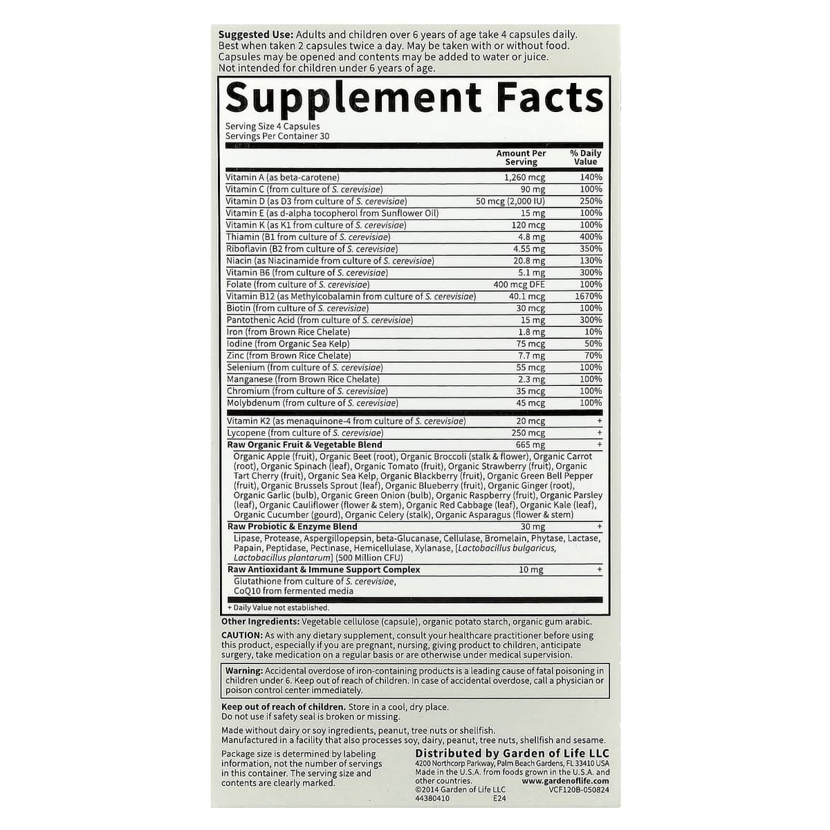 Garden Of Life - Vitamin Code Family - 120 Vcaps