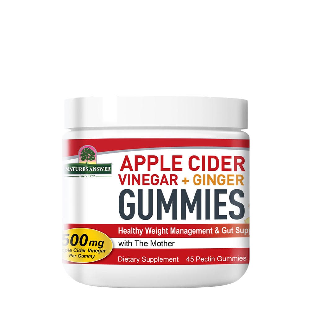 Nature'S Answer - Apple Cider Vinegar + Ginger Gummies - 45 Pectin Gummies