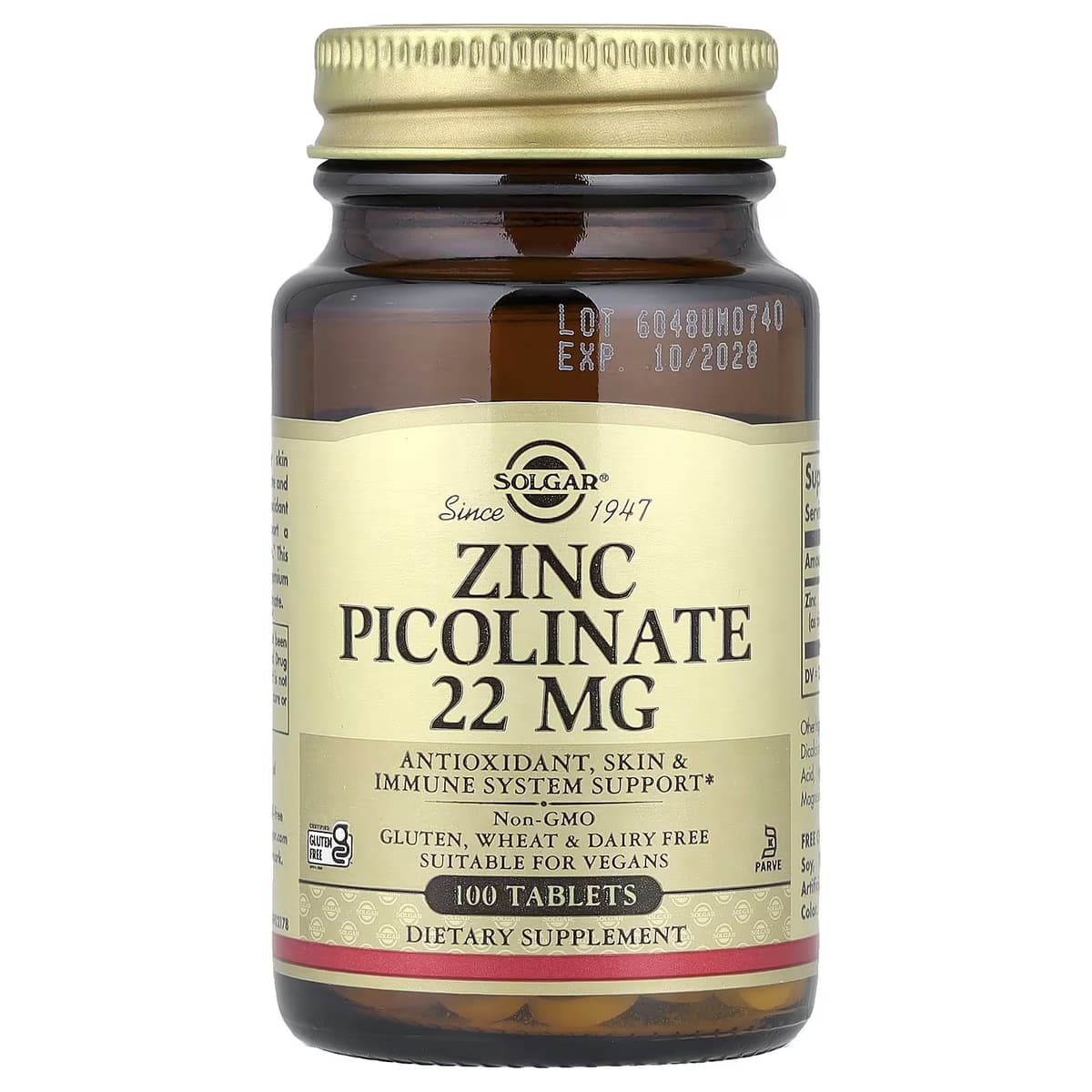 Solgar - Zinc Picolinate - 100 Tabs