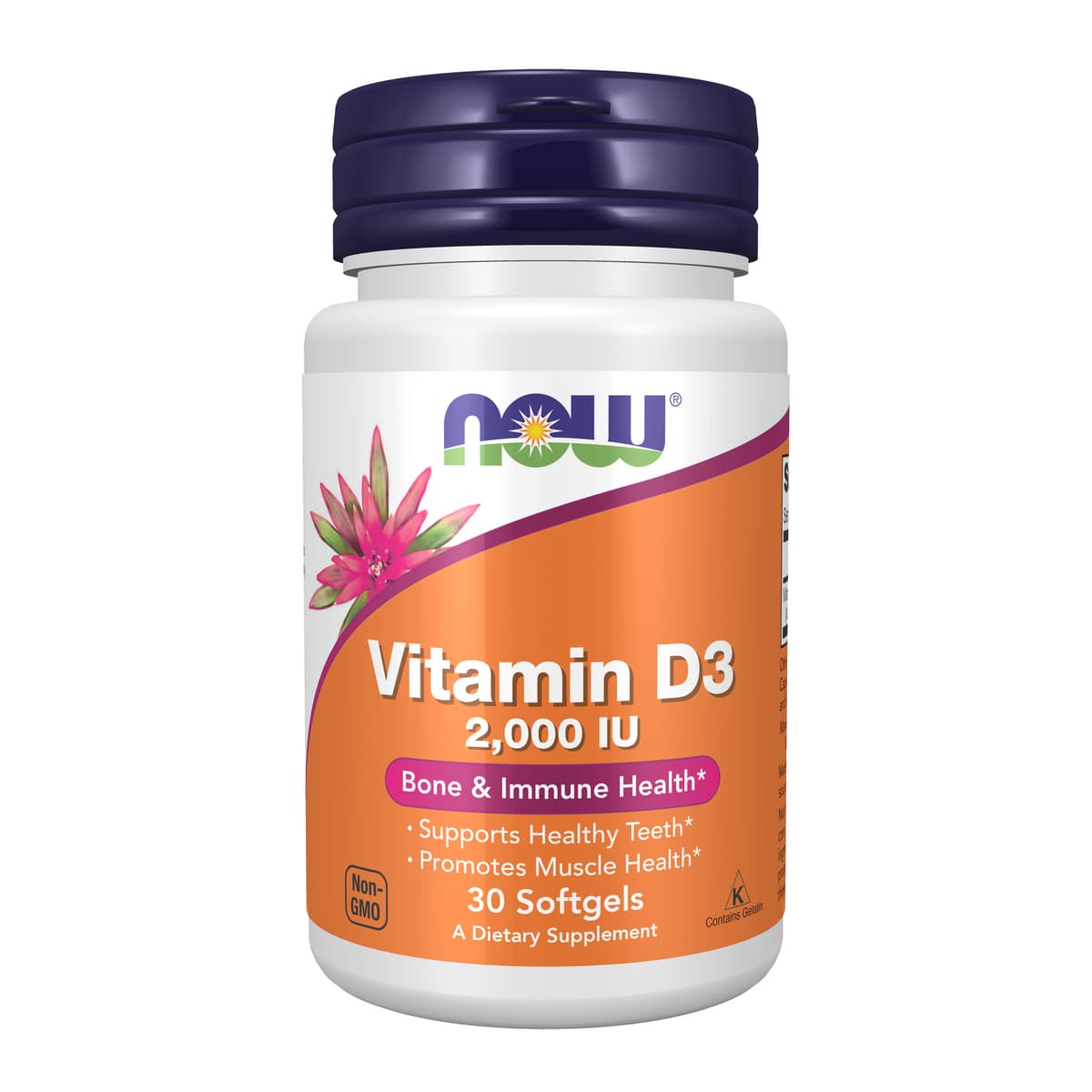 NOW Foods - Vitamin D3 2000 IU - 30 Sgels
