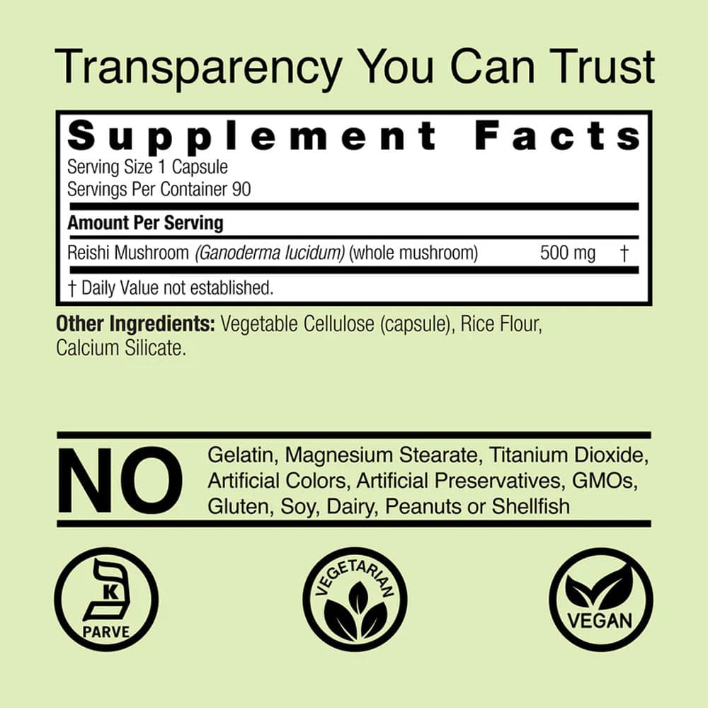 Nature's Answer - Reishi Mushroom - 90 Vcaps