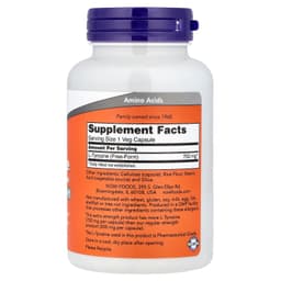 NOW Foods - L-Tyrosine, Extra Strength 750mg - 90 Vcaps