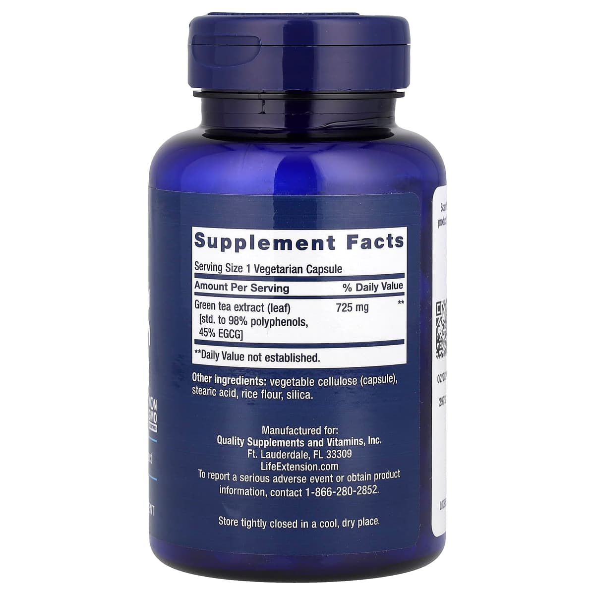 Life Extension - Lightly Caffeinated Mega Green Tea Extract - 100 Vcaps