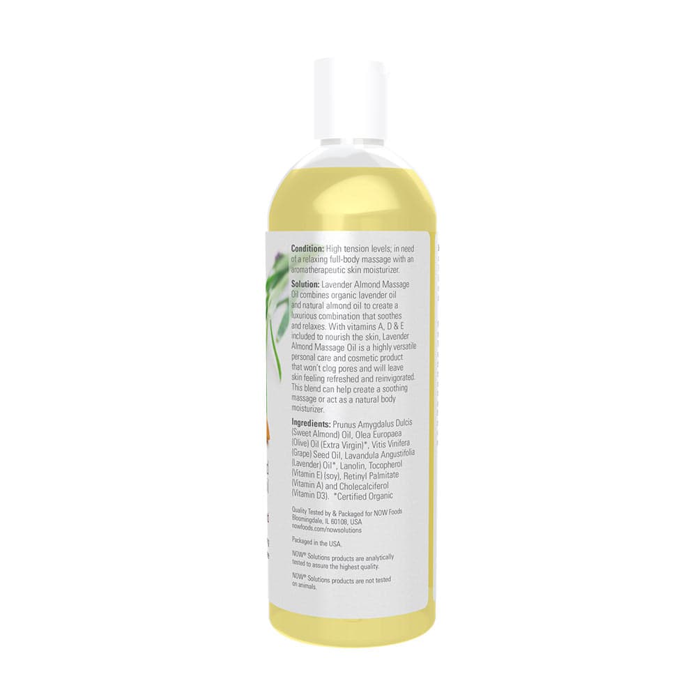 NOW Foods - Lavender Almond Massage Oil - 473ml