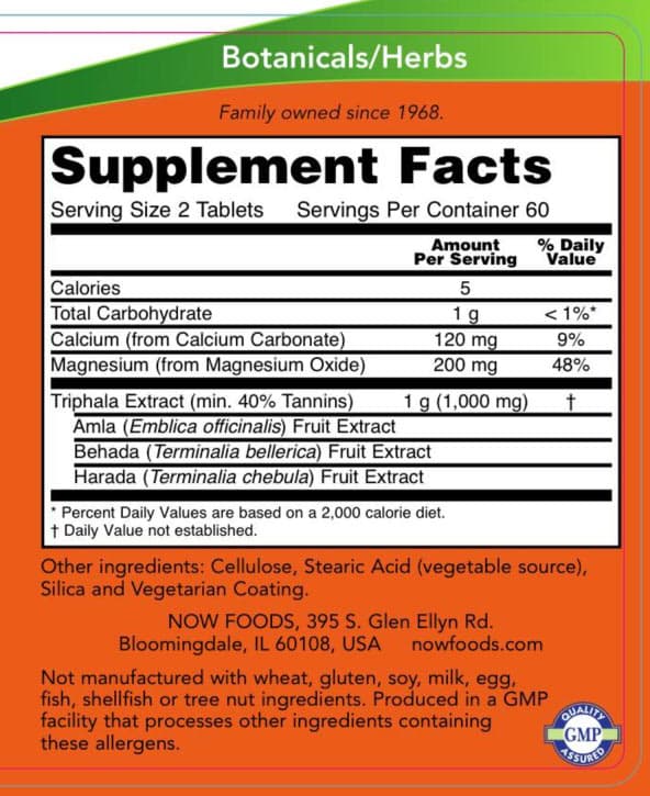 NOW Foods - Triphala - 120 Tablets
