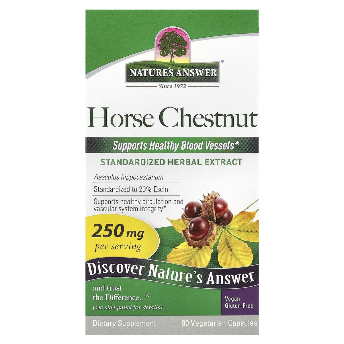 Nature's Answer - Hevoskastanja - 90 Vcaps