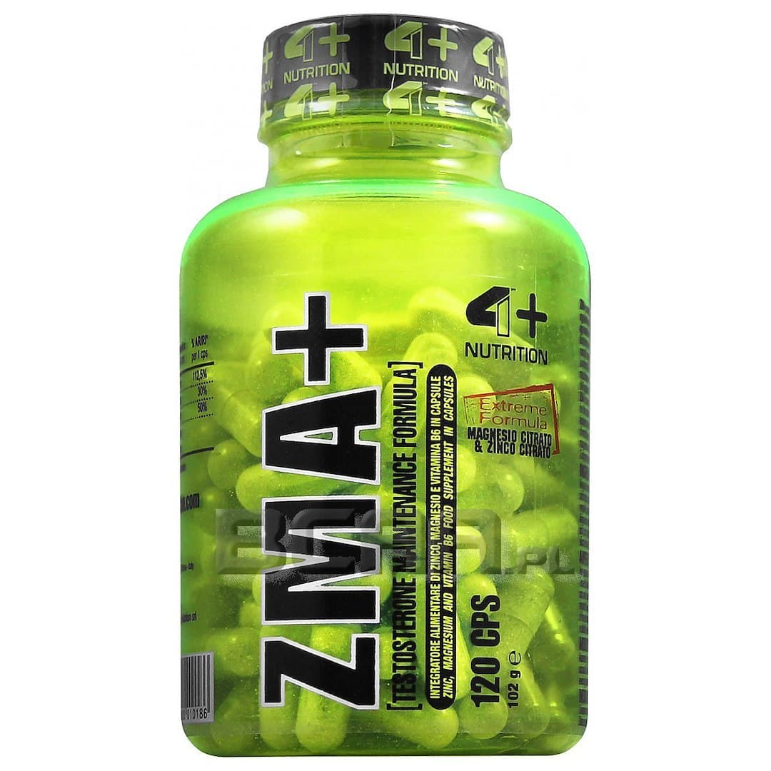 4+ Nutrition - ZMA+ - 120 Caps
