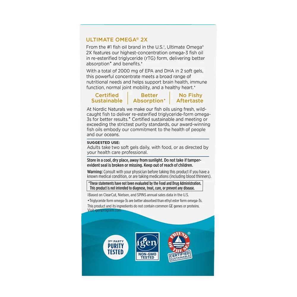 Nordic Naturals - Ultimate Omega 2X med Vitamin D3, 2150mg Citron