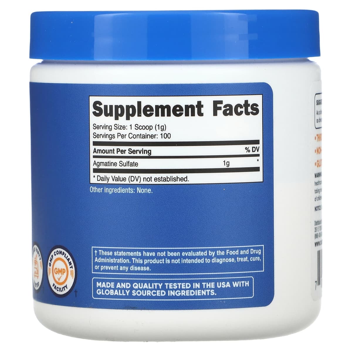 Nutricost - Agmatine Sulfate - 100g
