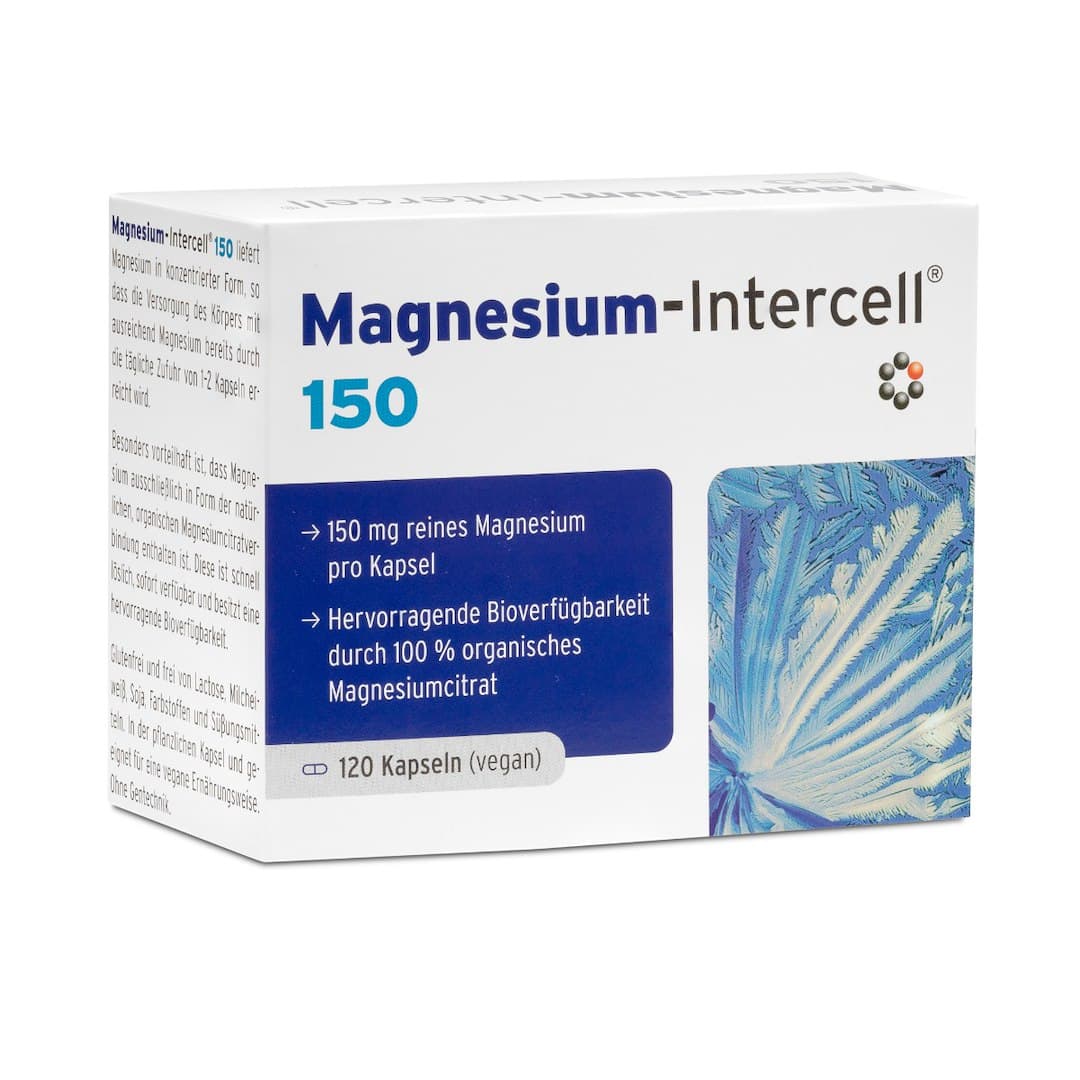 Mg-Intercell - High-Concentration Magnesium Citrate - 120 Capsules – Mg-Intercell förpackning