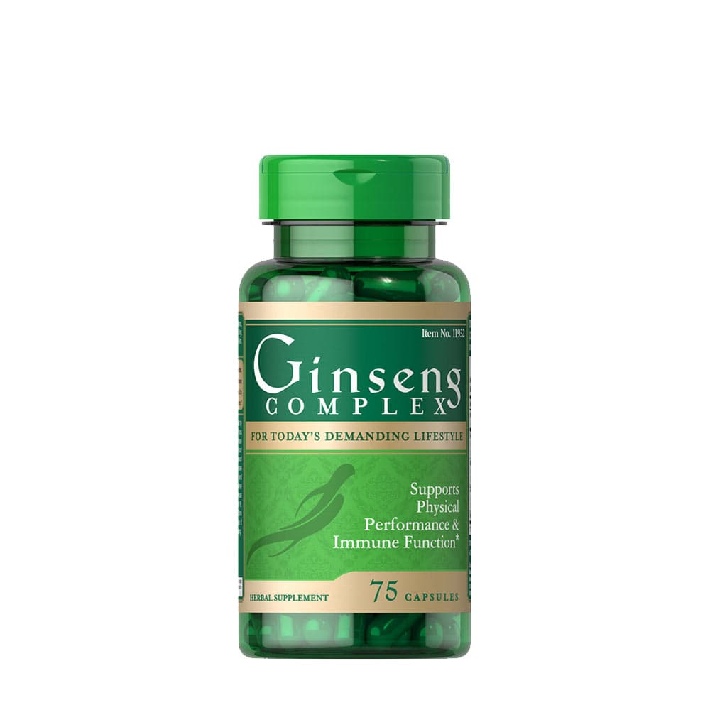 Puritan's Pride - Ginseng Complex - 75 Caps – Puritan's Pride förpackning