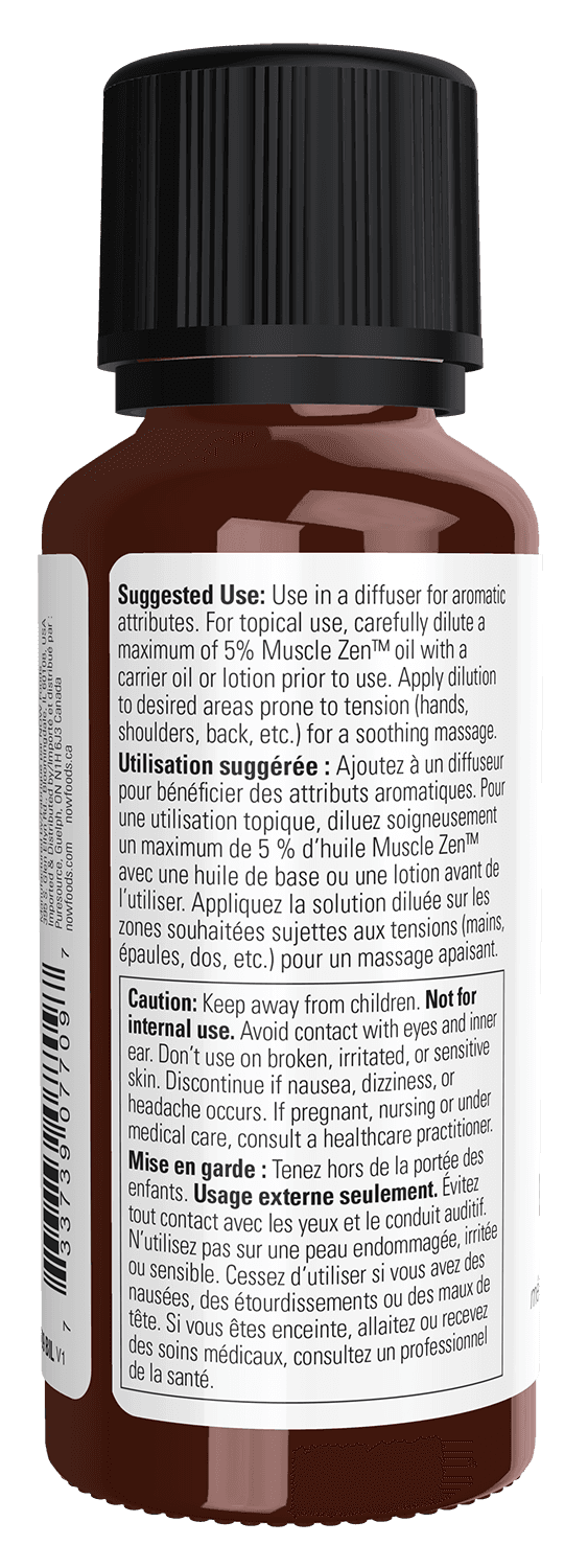 NOW Foods - Essential Oil, Muscle Zen - 30 ml.