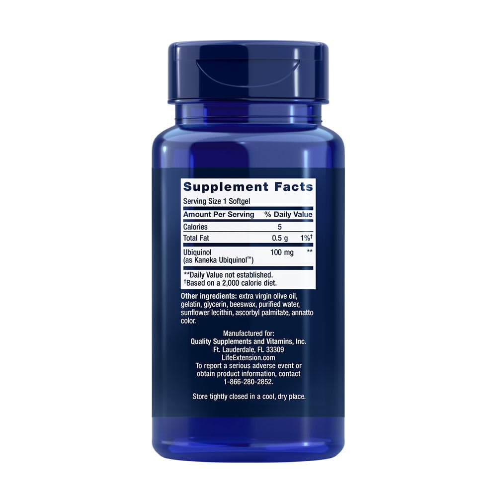 Life Extension - Super Ubiquinol CoQ10, 100mg - 60 Kapsler