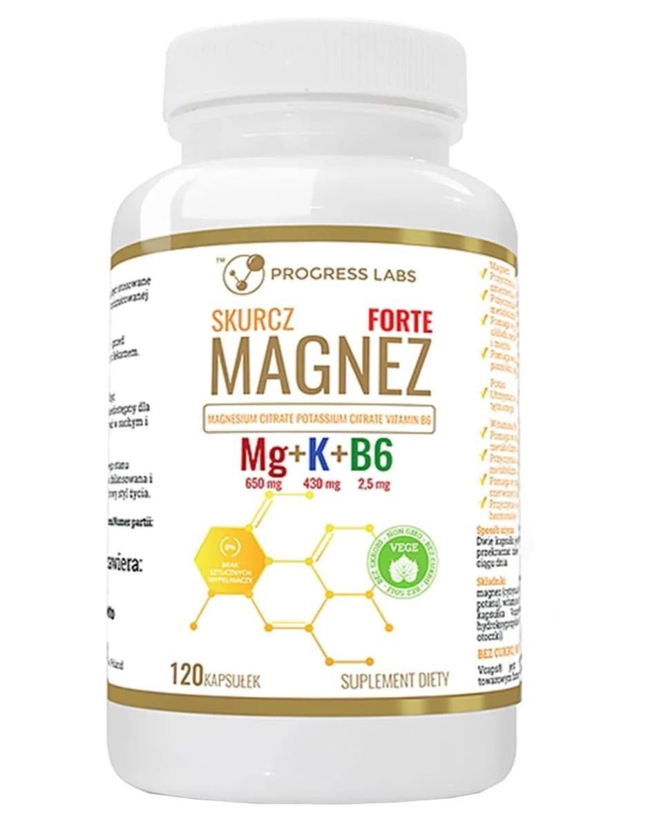 Progress Labs - Skurcz Forte Magnesium - 120 Caps – Progress Labs förpackning