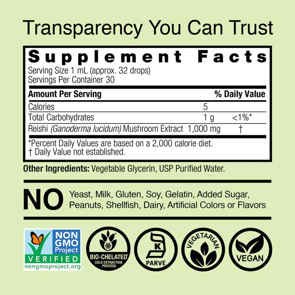 Nature'S Answer - Reishi Svamp Ekstrakt - 1000mg, 30 Dage