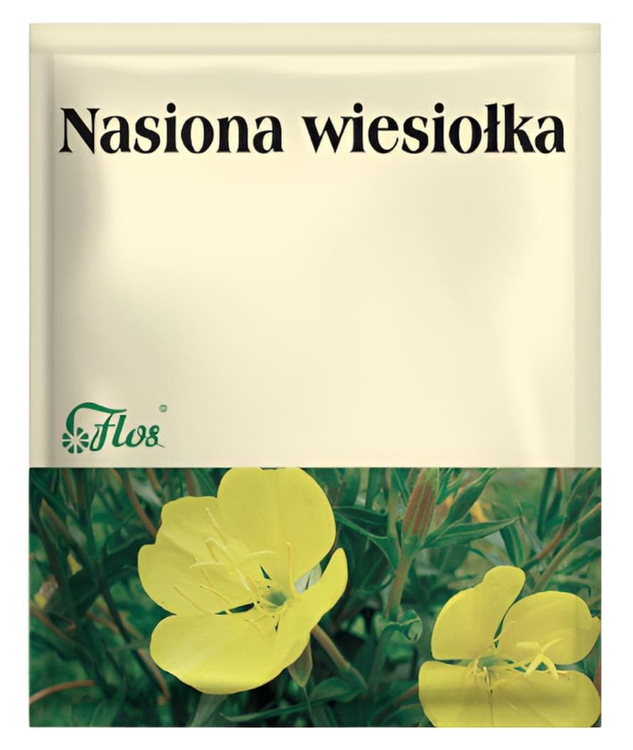 Flos - Evening Primrose Seeds - 100g – Flos förpackning