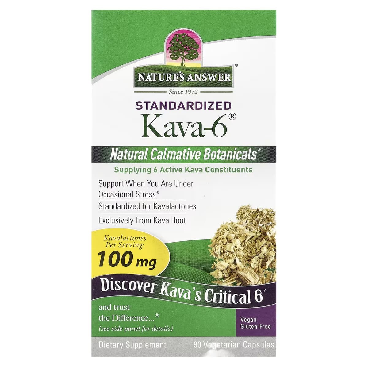 Nature's Answer - Kava-6 - 90 Vcaps