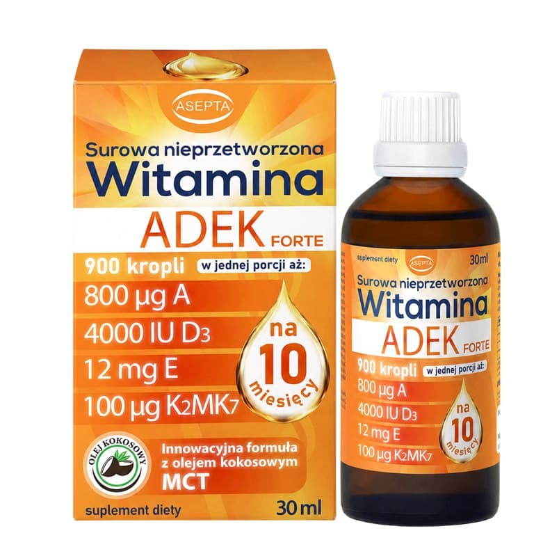 ASEPTA - Raw Unprocessed Vitamin ADEK Forte – Asepta förpackning