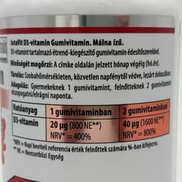 JutaVit - Vitamin D3 Gummies (Raspberry - 60 Gummies