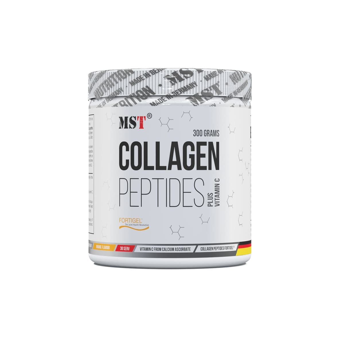 MST - Kollagenpeptider Fortigel® - 300 g, apelsin – MST förpackning