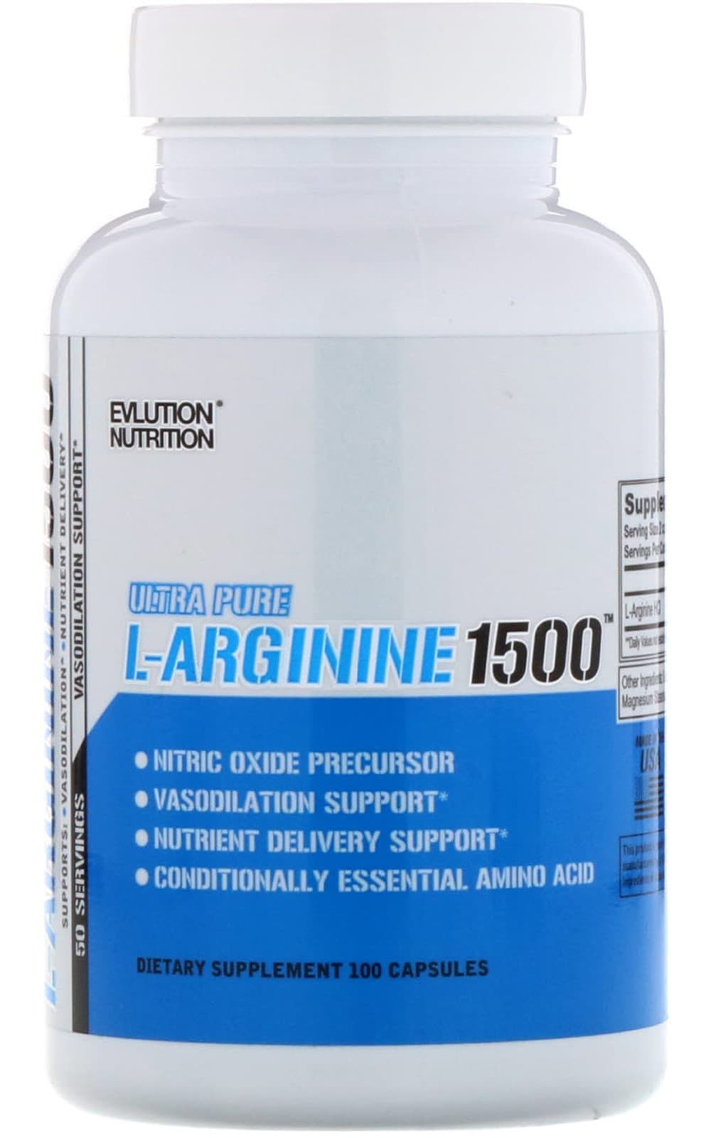 EVLution Nutrition - L-Arginine 1500 - 100 Caps