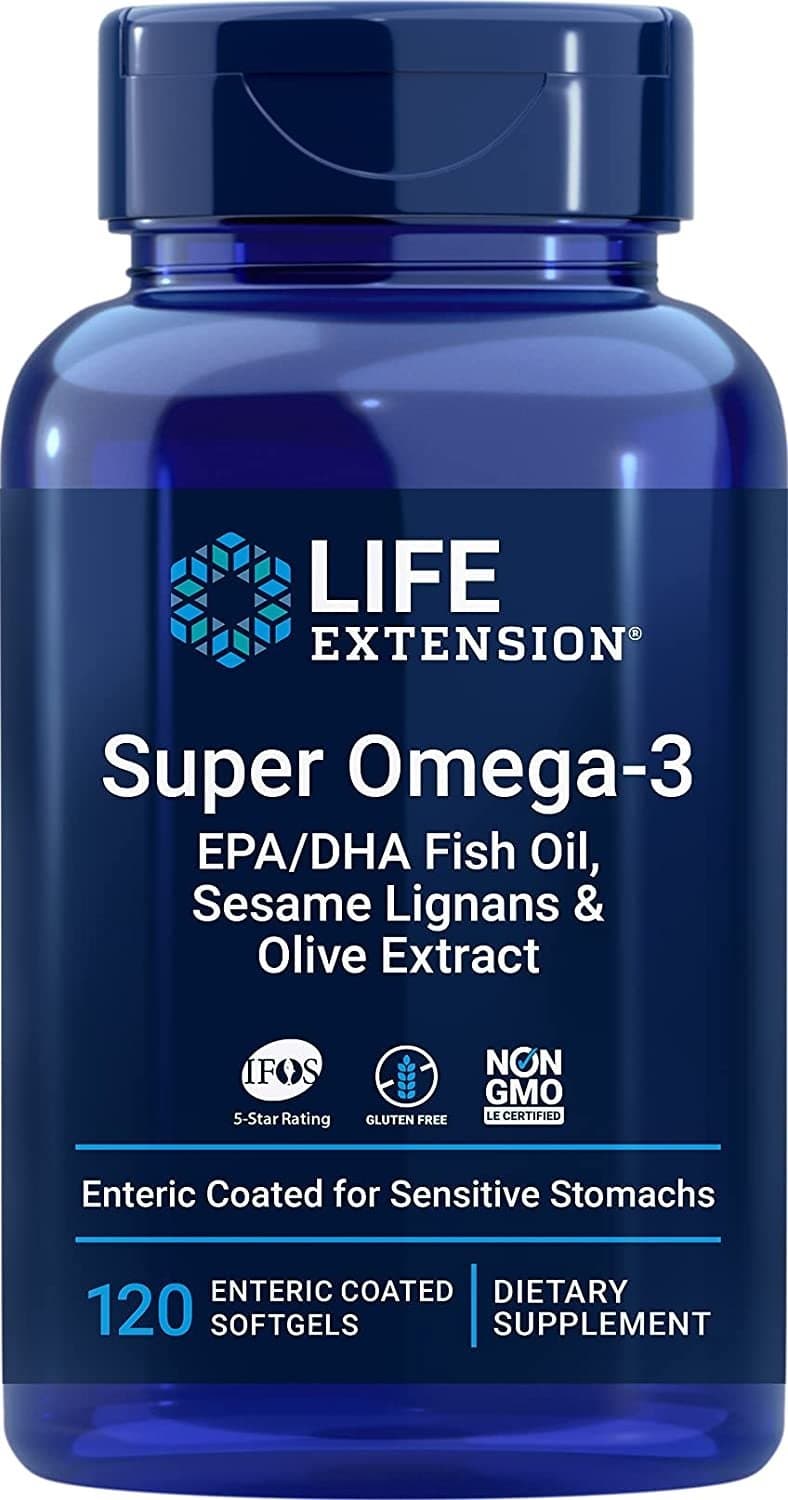Life Extension - Super Omega-3 EPA/DHA med sesamlignaner och olivextrakt 120 mjukkapslar