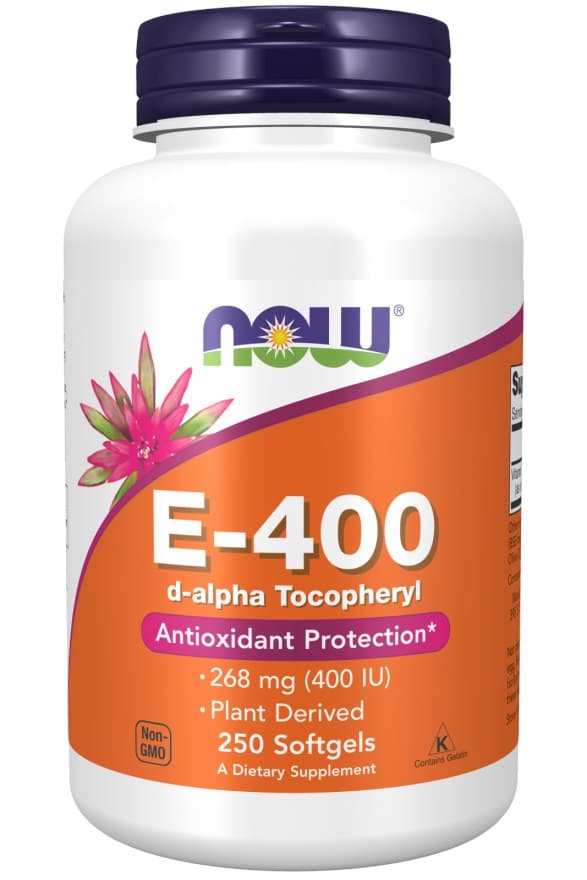 Now Foods - Vitamin E-400 Natural – NOW Foods förpackning