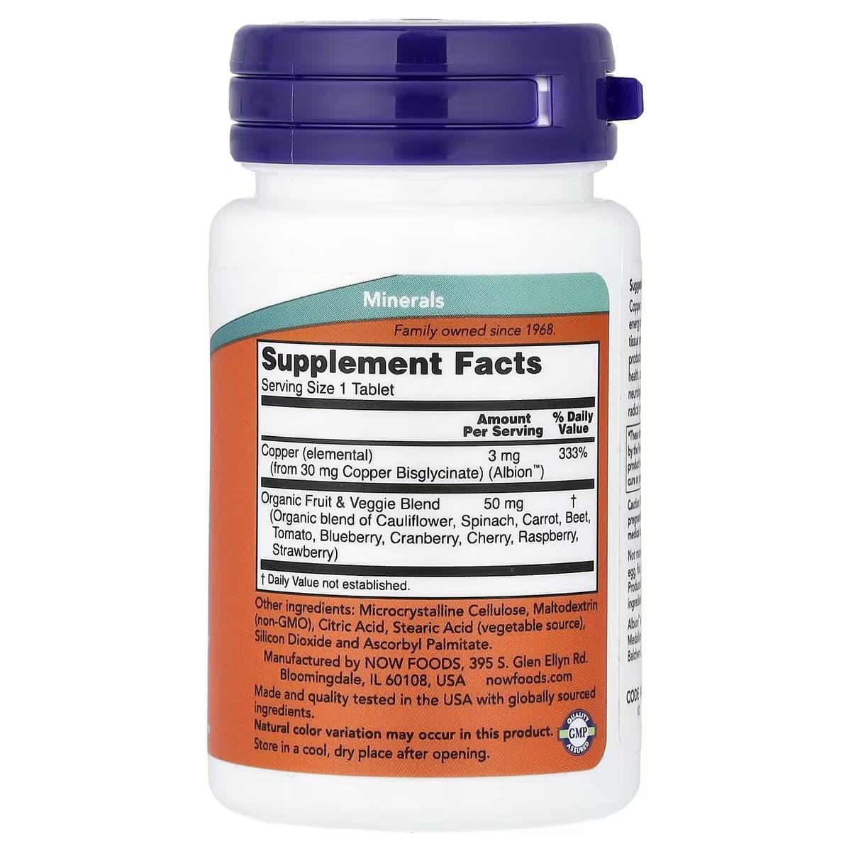 NOW Foods - Copper Glycinate - 120 Tabs