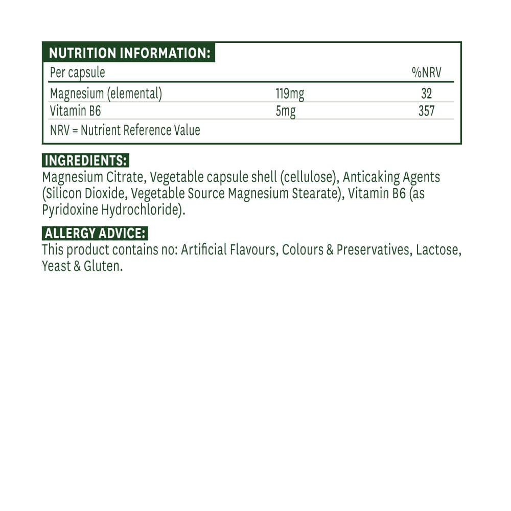 Nature's Aid - Magnesium Citrate - 60 Caps (KORT DATUM 2026-11-30)